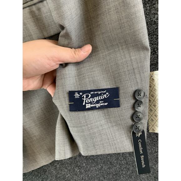 Original Penguin Men’s Blazer Slim Fit Jacket Wool Gray Retail$375 NWT Size 40R - Picture 5 of 15